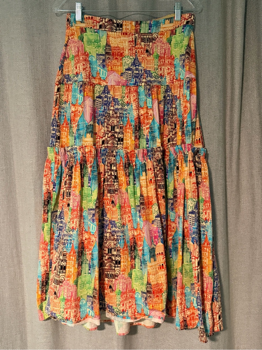 Anthropologie Colorful Multi-Color Tiered Maxi Skirt